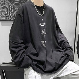 ロンT ロングTシャツ レディース メンズ 長袖 オーバーロンT 大きいサイズ 体型カバー オーバーサイズ 大きい 春 夏 秋 冬 韓国ファッション ゆったり おしゃれ トップス ビッグT トレンド 韓国 ファッション プリント ストリート