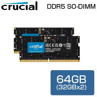【国内正規品】 ノートPC用 増設メモリ 64BG (32GBx2枚) DDR5 5600MT/s CL46 Crucial SODIMM Micron DRAM…
