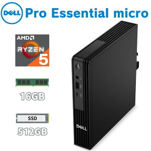 �y�|�C���g�ő�28�{�z �f�� �f�X�N�g�b�v�p�\�R�� DELL Pro Essential �}�C�N�� CPU AMD Ryzen5 150 ������ 16GB SSD 512GB windows 11 pro ����LAN ���� �L�[�{�[�h �}�E�X �t�� �V�i DTOP117-001N1 �y�@�l����/���Ԏw