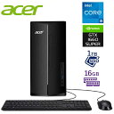 【ポイント最大47倍！】 Acer ゲーミング デスクトップ PC Aspire TC 第13世代 Core i5 13400F メモリ 16GB SSD 1TB GeForce GTX 1660 SUPER Windows11 有線LAN 無線LAN HDMI DisplayPort DVI デスクトップパソコン エイサー TC-1780-A56Z/166S