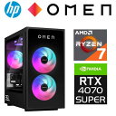 【ポイント最大24倍！】 HP ゲーミング デスクトップ PC OMEN by HP 35L Gaming Desktop GT16 AMD Ryzen 7 8700F メモリ 32GB SSD 1TB RTX 4070 / 4070Ti WIndows11 有線 無線LAN アドバンスモデルv2 アドバンスプラスモデルv2