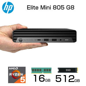 �y�|�C���g�ő�28�{�z �y�����킸��3.4cm�zHP �����^ �f�X�N�g�b�v�p�\�R�� Elite Mini 805 G8 Ryzen 5 5600GE ������ 16GB SSD 512GB Windows11 �L�� ����LAN �f�X�N�g�b�v �p�\�R�� �q���[���b�g�p�b�J�[�h �V