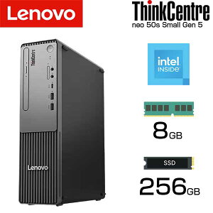 lenovo �f�X�N�g�b�v�p�\�R�� ThinkCentre neo 50s Small Gen 5 intel 300 CPU ������ 8GB SSD 256GB Windows11 �L��LAN �f�X�N�g�b�v PC �P�� ���m�{