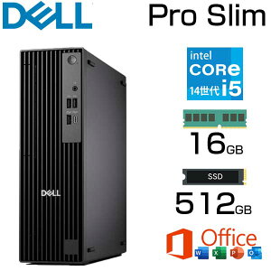 �yMS Office�t���z Dell �f�X�N�g�b�v�p�\�R�� Pro Slim intel Core i5 14500 14�R�A vPro ������ 16GB SSD 512GB DVD�X�[�p�[�}���` Windows11 Pro �L��LAN �L�[�{�[�h �}�E�X DisplayPort HDMI VGA D-Sub PC QCS1250 �f�� �v�� DTO