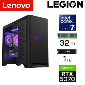 �y��e�� ������ 32GB NVIDIA GeForce RTX 5070�zlenovo �Q�[�~���O �f�X�N�g�b�v�p�\�R�� Legion Tower 5 30IAX10 intel Core Ultra 7 255HX 5.2GHz 20�R�A SSD 1TB Windows11 �L�� 2.5G ����LAN Wi-FI7 PC ���m�{ �V�i