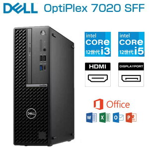Dell �f�X�N�g�b�v�p�\�R�� Office�t�� �I���\OptiPlex 7020 SFF intel ��12���� Core i3-12100 / Core i5 12500 ������ 8GB / 16GB SSD 256GB / 512GB DVD�X�[�p�[�}���` WIndows11 Pro �f�X�N�g�b�vPC �V�i �y�@�l����E��