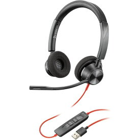 【 5月ずっとお得 ポイント2倍 】 Poly Blackwire 3320 USB-A Headset 有線 両耳 ヘッドセット （両耳タイプ、USB-A対応） 213934-01 76J16AA ノイズキャンセルマイク HP