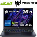 Acer ゲーミング ノートパソコン Predator Helios 16.0インチ WQXGA 2560 x 1600 リフレッシュレート 240Hz intel Core i7 13700HX 16コア メモリ 16GB SSD 1TB NVIDIA GeForce RTX 4070 Windows11 有線 無線LAN WEBカメラ ノート PC 【メーカー認定整備済製品】