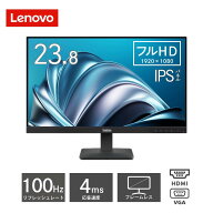 Lenovo 液晶モニター ディスプレイ 23.8型 モニター ThinkVision S24-4e フルHD 1920×1080 IPS チルト …