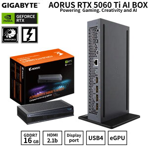 �y�|�C���g�ő�28�{�z GIGABYTE AORUS GeForce RTX 5060 Ti AI BOX 16GB �O�t��GPU Thunderbolt5 USB4 eGPU DLSS4 �Q�[�~���O ����AI �V�i GV-N506TIXEB-16GD