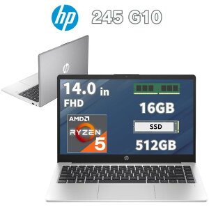 HP 14.0�C���` �m�[�g�p�\�R�� 245 G10 CPU AMD Ryzen 5 7530U ������ 16GB SSD 512GB windows11 pro �E�F�u�J���� ����LAN �w��Z���T�[ ���� �q���[���b�g�E�p�b�J�[�h �V�i B9NN4AT#ABJ �y���Ԏw��/����s�z