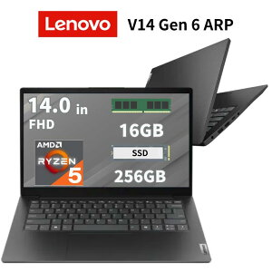 Lenovo 14.0�^ �m�[�g�p�\�R�� V14 Gen 6 ARP CPU AMD Ryzen 5 150 ������ 16GB SSD 256GB Windows11 pro Web�J���� ����LAN HDMI ���� ���S�݌v �V�i ���m�{ �m�[�gPC 83UT002GJP �y�@�l����E���Ԏw��E����s�z