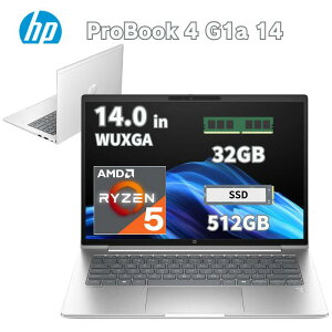 HP 14�C���` �m�[�g�p�\�R�� Pro ProBook 4 G1a 14 CPU AMD Ryzen 5 230 ������ 32GB SSD 512GB windows11 pro WUXGA �t���f�B�X�v���C �w��F�� �E�F�u�J���� ���� �q���[���b�g�E�p�b�J�[�h �V�i CU8R1PA-AAAO �y���Ԏw