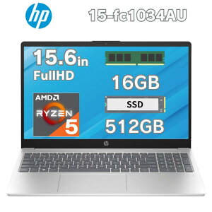 HP �m�[�g�p�\�R�� 15-fc1034AU 15.6�C���` �t��HD AMD Ryzen 5 7535HS ������ 16GB SSD 512GB WIndows11 ����LAN WEB�J���� �e���L�[�t�� �w��F�� �X�^���_�[�h�v���X���f��G3 �V�i �q���[���b�g�p�b�J�[�h �m�[