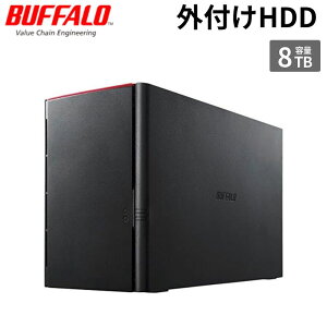 Buffalo �o�b�t�@���[ HD-WHA8U3/R1 �@�l���� RAID1�Ή� �O�t��HDD 2�h���C�u 8TB HD-WHA8U3/R1 �V�i �y����s��/���ԑюw��s�z