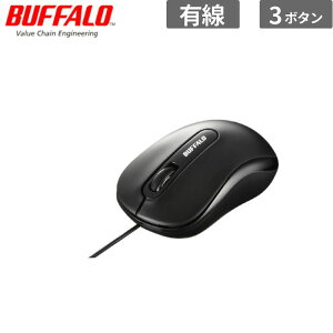 BUFFALO �}�E�X BSMOU050MBKZ �L�� ���w���}�E�X 3�{�^���^�C�v M�T�C�Y �u���b�N �V�i ���͋@�� BSMOU050MBKZ �y����s��/���Ԏw��s�z