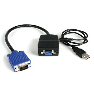 StarTech.com 2|[gVGAfBXvCz 2x VGA/AiORGB Xvb^/Splitter USBoXp[ 1x VGA (D-Sub15s) IX-2x VGA (D-Sub15s) X 2048x1536 ST122LE