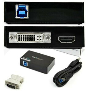 �y�|�C���g�ő�28�{�z StarTech.com USB 3.0-HDMI&DVI�}���`�f�B�X�v���C�ϊ��A�_�v�^ �O�t���f�B�X�v���C���݃A�_�v�^ USB3.0 A(�I�X)-DVI-I 29�s��(���X)&HDMI(���X) 2048x1152 USB32HDDVII