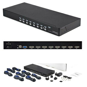 StarTech.com 1UbN}EgΉ^ 8|[g VOVGAfBXvCΉUSBڑKVMXCb`/PCp\RCPUؑ֊(OSD@\/USB VGA KVMP[ut) SV831DUSBUK