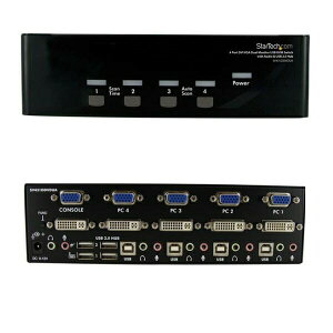 StarTech.com 4|[g fAfBXvC(DVI & VGA)ΉUSBڑKVMXCb`/PCp\RCPUؑ֊ SV431DDVDUA