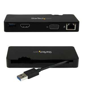 StarTech.com gїphbLOXe[V Ultrabook/MacbookΉ HDMI & VGA GbE|[g USBoXp[Ή USB3SMDOCKHV