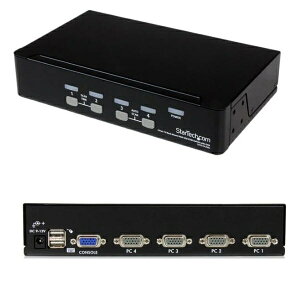 StarTech.com 1UbN}EgΉ 4|[g VOVGAfBXvCΉUSBڑKVMXCb`(PCp\RCPUؑ֊) OSD(IXN[EfBXvC)@\ SV431DUSBU