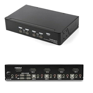 StarTech.com 4|[gDisplayPort KVMXCb` 4K/60Hz DisplayPort 1.2ΉPC/CPU/p\Rؑ֊ SV431DPUA2