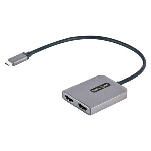 StarTech.com USB-C-2x HDMI ϊA_v^[/4K60Hz/fAj^[/HDR/USB4/TB4/TB3 Ή/30cm̌^P[u MST14CD122HD