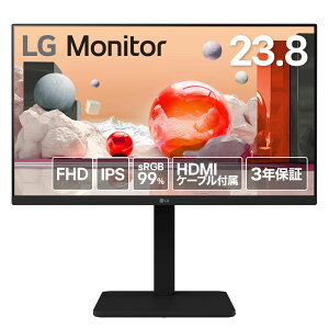 LG 23.8^ tHD ( 1920×1080 ) mOA IPS pl 100Hz 5ms t fBXvC HDMI D-Sub DisplayPort Ή Vi 24BA450-By/Ԏwsz