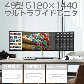 【 5月ずっとお得 ポイント2倍 】 LG 49型 ウルトラ ワイド 曲面 湾曲 カーブディスプレイ デュアルQHD (5120×1440 ) IPS パネル ノングレア ディスプレイ モニター 49WL95C-WE HDMI DisplayPort USB-C 新品 インチ チルト スイーベル 高さ調整 VESA PBP スピーカー