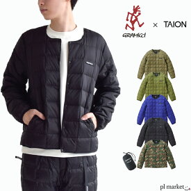 【10%OFF/ラスト1】GRAMICCI×TAION グラミチ タイオン INNER JACKET/タイオンインナージャケット インナー ダウン メンズ レディース 男女兼用 撥水 重ね着 長袖 軽量 収納 持ち運び 羽織り 家庭洗濯可 アウトドア タウンユース G2FU-J082-TG