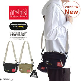 Manhattan Portage マンハッタンポーテージ ショルダーバッグ The Mulberry Shoulder Bag PEANUTS FW2022 バッグ ショルダー メンズ レディース ユニセックス 男女兼用 ブラック かばん ミニバッグ ミニポーチ付き MP1124PEANUTSFW22