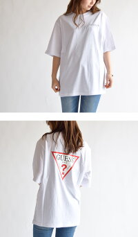 ゲス/GUESS/Tシャツ/クルーネック/シンプルプリントメンズレディースユニセックス男女兼用リンクコーデMJ2K9418メンズレディースユニセックスペア半袖ブランドストリート綿100%