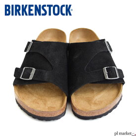 【P5倍】 正規取扱店 BIRKENSTOCK ビルケンシュトック Zurich チューリッヒ スエードレザー サンダル メンズ レディース レギュラー 黒 ブラック Black 1025045