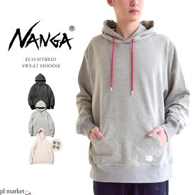 【2023秋冬新色追加】ナンガ パーカー NANGA ECO HYBRID SWEAT HOODIE/エコハイブリッド スウェットフーディー パーカー フーディー メンズ レディース 男女兼用 裏毛 刺繍 ロゴ刺繍 シンプル カジュアル ストリート リラックスウェア N1R8