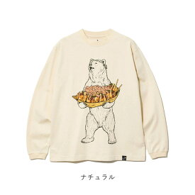 【2024春夏新作】 ゴースローキャラバン go slow caravan Tシャツ トップス USA/C たこ焼きクマ ロングスリーブTEE メンズ レディース ユニセックス 綿 春 秋 冬 全3色 M-XL 321902