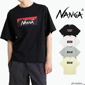 【2024春夏新作】NANGA ナンガ Tシャツ トップス ECO HYBRID BOX LOGO LOOSE FIT TEE エコハイブリッド ボックスロゴ ルーズフィットティー メンズ レディース ユニセックス 半袖 フリーサイズ 全4色 NW2311-1G209