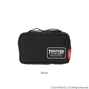 �yP10�{�z Manhattan Portage �}���n�b�^���|�[�e�[�W �V�����_�[�o�b�O Jogger Bag Embroidered Patch THRASHER �X���b�V���[ �����Y ���f�B�[�X ���j�Z�b�N�X �I�[���V�[�Y�� ���菤�i �u���b�N �� MP1404LEPTHR
