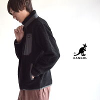 ◆カンゴールKANGOL2019年秋冬9532-6520シープボアスタンドJKJACKETBLACKボアジャケットブラックシープボアフリースジャケットスタンドJKTメンズレディースアウターユニセックス