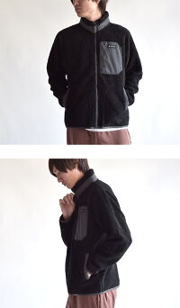 ◆カンゴールKANGOL2019年秋冬9532-6520シープボアスタンドJKJACKETBLACKボアジャケットブラックシープボアフリースジャケットスタンドJKTメンズレディースアウターユニセックス