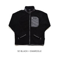 ◆カンゴールKANGOL2019年秋冬9532-6520シープボアスタンドJKJACKETBLACKボアジャケットブラックシープボアフリースジャケットスタンドJKTメンズレディースアウターユニセックス