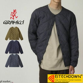 【2025秋冬新作】グラミチ Gramicci ジャケット アウター メンズ レディース キルティング キルト 中綿 THERMAL INSULATION QUILTED JACKET サーマルインサレーションキルテッドジャケット ユニセックス 撥水 抗菌 防ダニ 収納袋 春 秋 冬 M L XL G5FU-J034