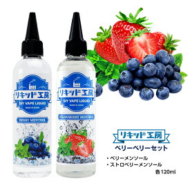 【送料無料】 電子タバコ リキッド ベリー×ベリーセット ベリーメンソール＆ストロベリーメンソール 各120ml