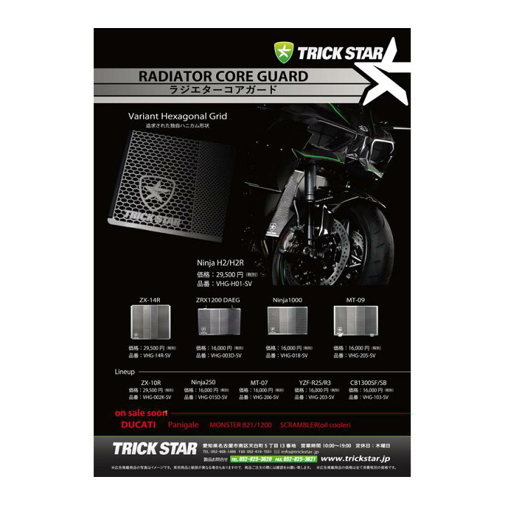 楽天市場】TRICK STAR (トリックスター) ラジエターコアガード ステンレス シルバー CB1300SF CB1300SB  VHG-103-SV : バイク・車パーツ プロト