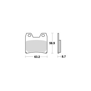 KITACO (�L�^�R) SBS�u���[�L�p�b�h 715HF ZXR750RR 777-0715000