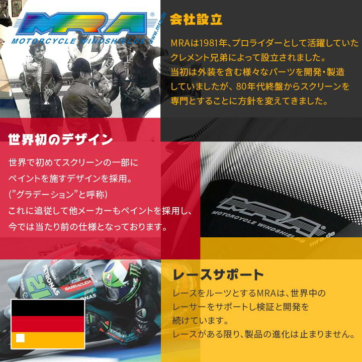 楽天市場】MRA (エムアールエー) スクリーン ヴァリオツーリング 