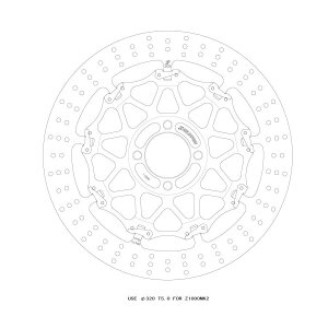 GALE SPEED (ゲイルスピード) クロスロックディスクローターFΦ320 R T=5.0 F)Z1000MK2 カスタムサイズ GSBDF0029R
