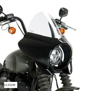 Puig (プーチ) セミフェアリング ミラージュ ツーリング グロスブラック/クリア SOFTAIL STREET BOB FXBB 21332W