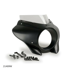 Puig (プーチ) セミフェアリング ミラージュ スポーツ マッドブラック/クリア SOFTAIL STREET BOB FXBB 21409W