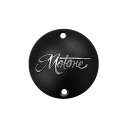 Motone(モートーン) ジェネレーターバッジ Motoneロゴ ブラック/ポリッシュ T100/T120 SpeedTwin900 スクランブラー S…